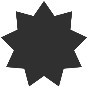 star fill pointed nine 几何图形 常用 星星