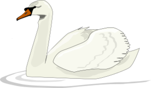 clip art clipart svg nature 动物 bird animals white contour water pond waterbird swan swimming 剪贴画 白色 水 鸟 轮廓