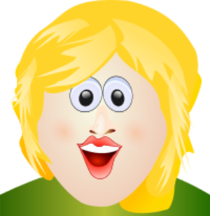 clip art clipart svg woman 人物 person face smiling blonde 剪贴画 女人 女性 人类 微笑