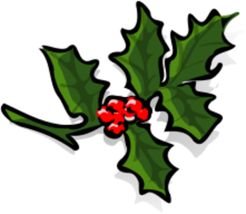 clip art clipart svg plant leaf decoration christmas xmas holly berry 剪贴画 装饰 圣诞 圣诞节 植物 树叶 叶子