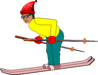 clip art clipart svg colors winter 运动 sports activity skiing ski skier 剪贴画 冬天 冬季 彩色