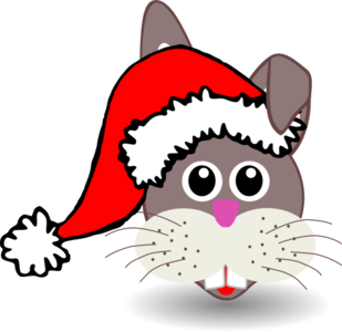 svg 动物 animals colors face christmas xmas santa hat bunny anima rabbit 帽子 圣诞 圣诞节 彩色