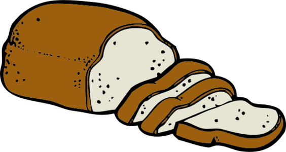 clip art clipart svg 食物 public domain bread baked goods loaf slices 剪贴画