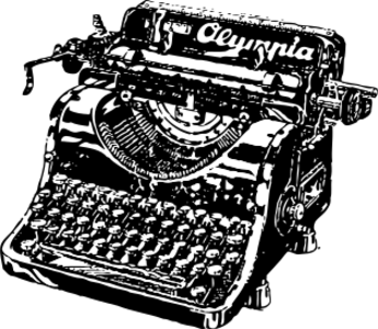 clip art clipart svg public domain business office black & white typewriter 剪贴画 办公 商业