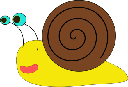 clip art clipart svg nature public domain yellow 动物 animals cartoon snail slow shell slug 剪贴画 卡通 黄色