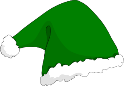clip art clipart svg green public domain decoration costume christmas xmas santa claus santa hat elf 帽子 剪贴画 装饰 绿色 草绿 圣诞 圣诞节