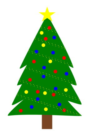 clip art clipart svg green tree colors christmas tree xmas star decorated light bulbs lights 剪贴画 装饰 绿色 草绿 圣诞节 彩色 树木 星星