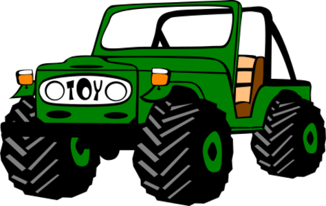 clip art clipart svg green car transportation 交通 vehicle wheels funny convertible suv jeep big 剪贴画 绿色 草绿 小汽车 汽车 运输