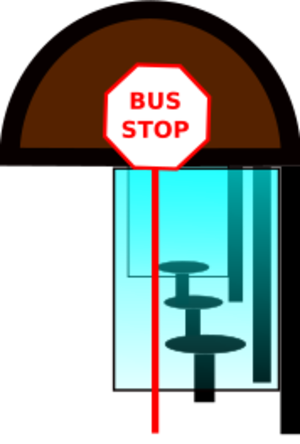 clip art clipart svg public domain transportation 交通 bus bus stop passangers 剪贴画 运输