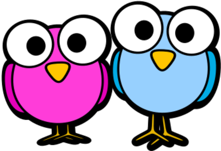 svg blue 动物 birds animals cartoon pink cute comic 卡通 蓝色 可爱 粉红 粉红色