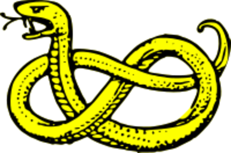 clip art clipart svg public domain yellow 动物 snake heraldry serpent 剪贴画 黄色