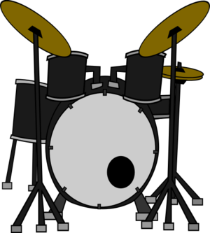 clip art clipart image svg public domain 音乐 instrument musical instrument pop rock band drum drum kit 剪贴画 乐器