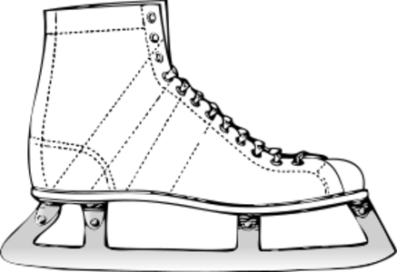 clip art clipart svg ice black and white vintage equipment 运动 sports athletics shoes skate skating 剪贴画 黑白 器材