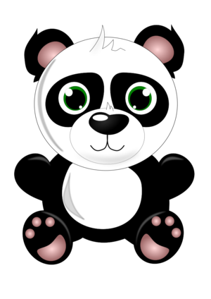 svg color 动物 black and white animals colors bear toy panda 颜色 黑白 彩色 玩具