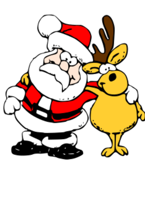 clip art clipart svg color 动物 cartoon colors christmas xmas santa claus santa reindeer rudolf deer hug 剪贴画 颜色 卡通 圣诞 圣诞节 彩色