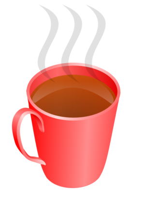 clip art clipart svg red cup drink hot public domain tea 剪贴画 红色 饮料 饮品
