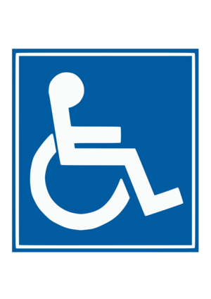clip art clipart svg public domain 人物 sign symbol handicap handicapped wheelchair disabled blue sign 剪贴画 符号 标志