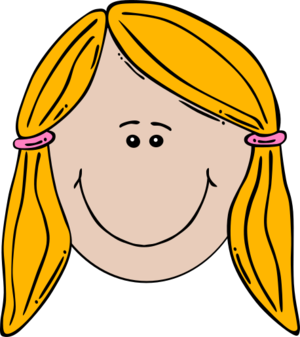 clip art clipart svg woman 人物 cartoon colors female 女孩 face blond smiling smile 剪贴画 卡通 女人 女性 彩色 微笑