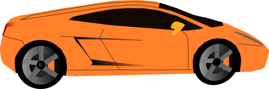 clip art clipart svg color public domain car vehicle automobile drive ride orange 运动 sports luxury 剪贴画 颜色 小汽车 汽车 橙色 驾车