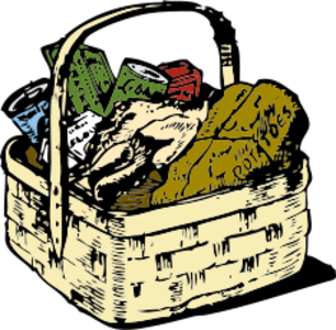 clip art clipart svg 食物 public domain shopping basket chicken canned goods groceries potatoes 剪贴画