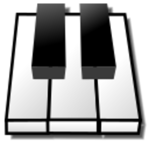clip art clipart svg public domain black and white 音乐 play instrument musical keyboard keys synthesizer 剪贴画 黑白 乐器 键盘