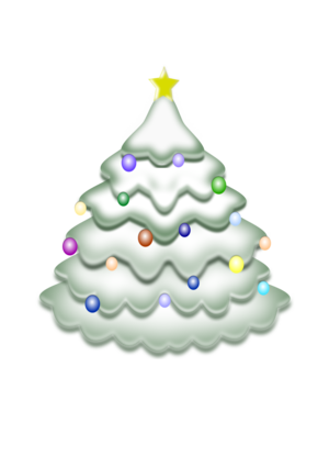 clip art clipart svg color tree white winter ornament christmas xmas decorated snowy 剪贴画 颜色 装饰 白色 圣诞 圣诞节 冬天 冬季 树木