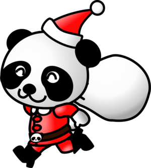 clip art clipart svg 动物 cartoon colors christmas xmas santa claus panda 剪贴画 卡通 圣诞 圣诞节 彩色