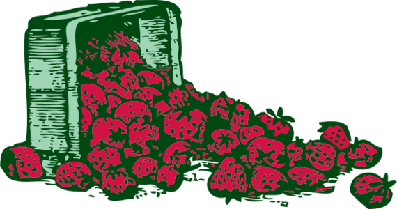 clip art clipart svg 食物 public domain fruit basket strawberry strawberries 剪贴画 水果