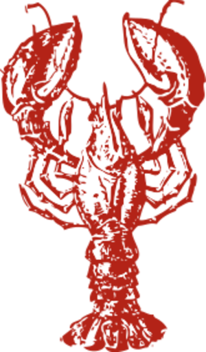clip art clipart svg red 食物 public domain 动物 contour outline monochrome crustacean lobster shellfish 剪贴画 红色 轮廓