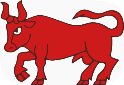 svg red 动物 animals bull 红色