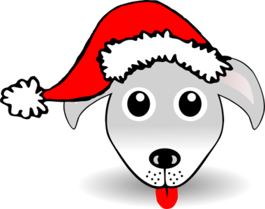svg 动物 animals dog christmas xmas santa claus hat pet puppy 帽子 圣诞 圣诞节 宠物 狗