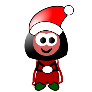 clip art clipart svg red color 女孩 christmas xmas santa claus santa hat 帽子 剪贴画 颜色 红色 圣诞 圣诞节