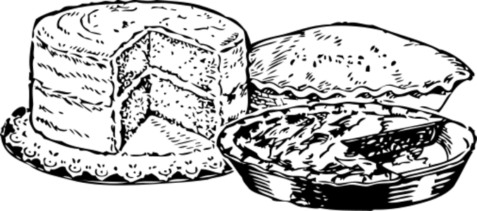 clip art clipart svg 食物 contour outline black & white dessert cake pie 剪贴画 轮廓
