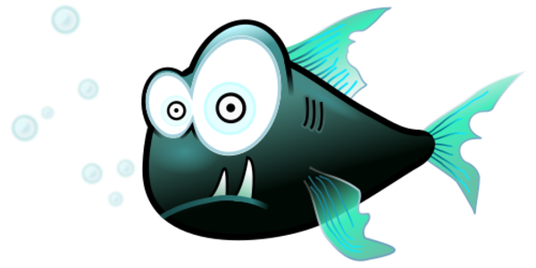 clip art clipart svg nature public domain 动物 animals cartoon colors fish mascot piranha caricature water river 剪贴画 卡通 彩色 水 漫画 荒诞