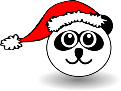 svg 动物 animals colors face holiday christmas xmas hat santa claus hat panda 帽子 假日 节日 假期 圣诞 圣诞节 彩色