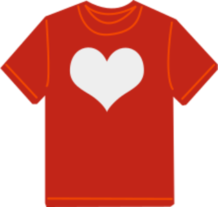 clip art clipart svg openclipart red 爱情 valentine heart t-shirt tee valentine's 剪贴画 红色 情人节 心形 心脏