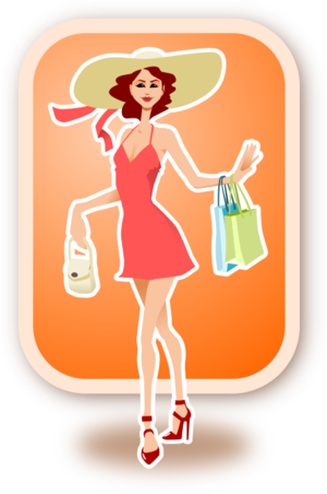 clip art clipart svg openclipart color woman lady money shopping bag shop 女孩 purchase hat bags elegant spend 帽子 剪贴画 颜色 女人 女性 女士 货币 金钱 钱