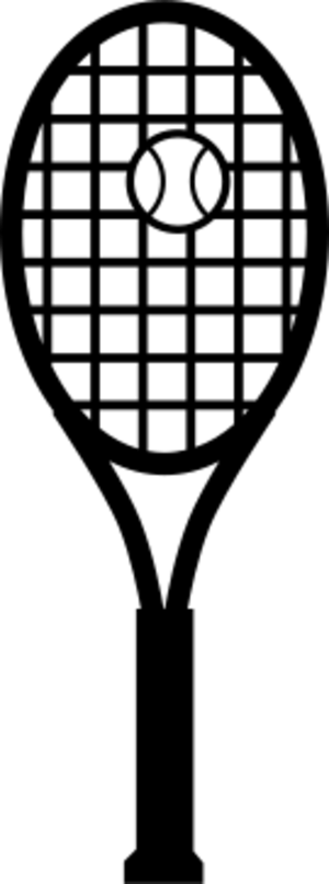 clip art clipart svg openclipart black white silhouette symbol ball 运动 tennis wimbledon racket 剪贴画 符号 剪影 黑色 白色 球