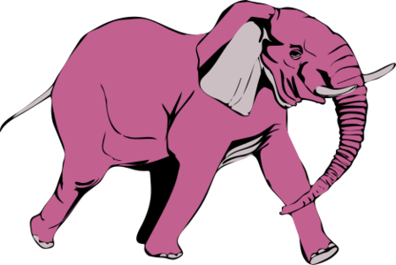 clip art clipart svg openclipart color 动物 animals elephant zoo walking pink angry rampage 剪贴画 颜色 粉红 粉红色