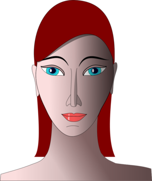 clip art clipart svg openclipart red color woman lady 人物 cartoon female eye portrait face redhead hair 剪贴画 颜色 卡通 女人 女性 红色 女士 头发 毛发 肖像 头像