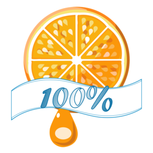 clip art clipart svg drink 图标 fruit juice orange label 100% product 剪贴画 橙色 标签 饮料 饮品 水果
