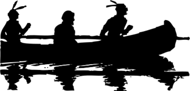 clip art clipart svg black silhouette vintage transportation river american indian boat canoe native americans natives 剪贴画 剪影 黑色 运输