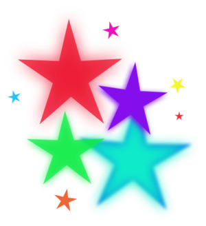 clip art clipart svg colorful green red blue yellow colors orange stars shape purple glowing shapes 剪贴画 绿色 草绿 红色 蓝色 黄色 橙色 彩色 多彩 紫色