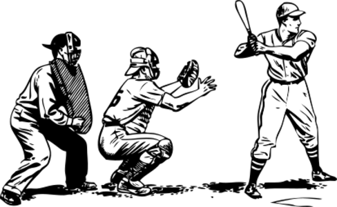clip art clipart svg openclipart ball 运动 sports baseball athletics bat team batting fielding batter umpire catcher battling 剪贴画 球