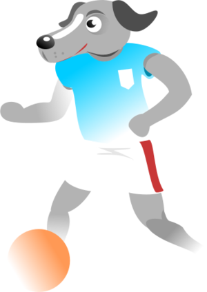clip art clipart svg openclipart color running kit ball football 运动 soccer sports dog player hound 剪贴画 颜色 球 狗 足球