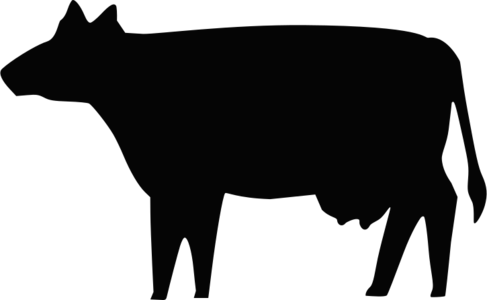 clip art clipart svg black public domain 动物 animals cow silhouette outline farm domestic 剪贴画 剪影 黑色