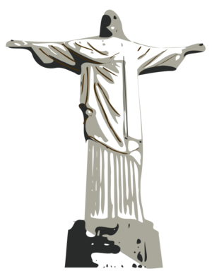 clip art clipart svg openclipart landmark man statue religion christianity tourism sightseeing christ brasil rio de janeiro brazil tourist attraction 剪贴画 男人 宗教