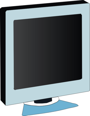 clip art clipart svg color public domain computer pc display office school hardware technology monitor screen tv lcd 剪贴画 颜色 计算机 电脑 办公 屏幕 显示屏 学校 硬件