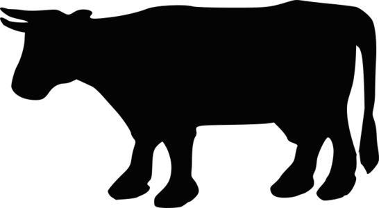 clip art clipart svg public domain 动物 cow silhouette outline farm domestic 剪贴画 剪影