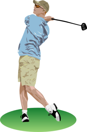 clip art clipart svg openclipart child man ball 运动 player golf golfer stick training hole grass match golfing ballpark pga 剪贴画 男人 小孩 儿童 球